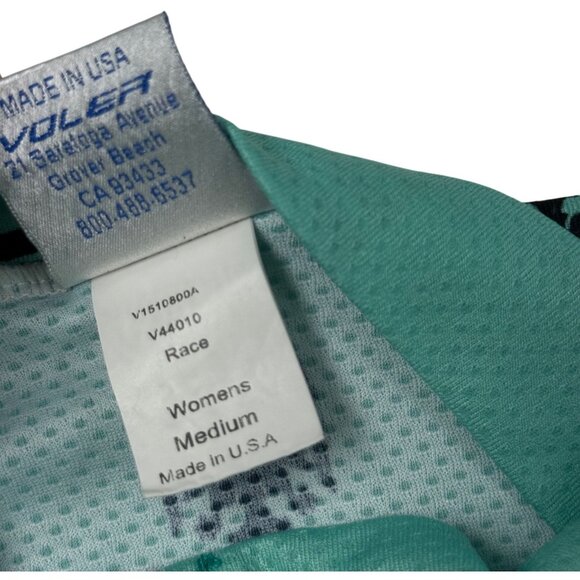 SIZE MEDIUM M Bianchi Dama Peloton Jersey Voler USA Green Black Cycling Race - Picture 4 of 10